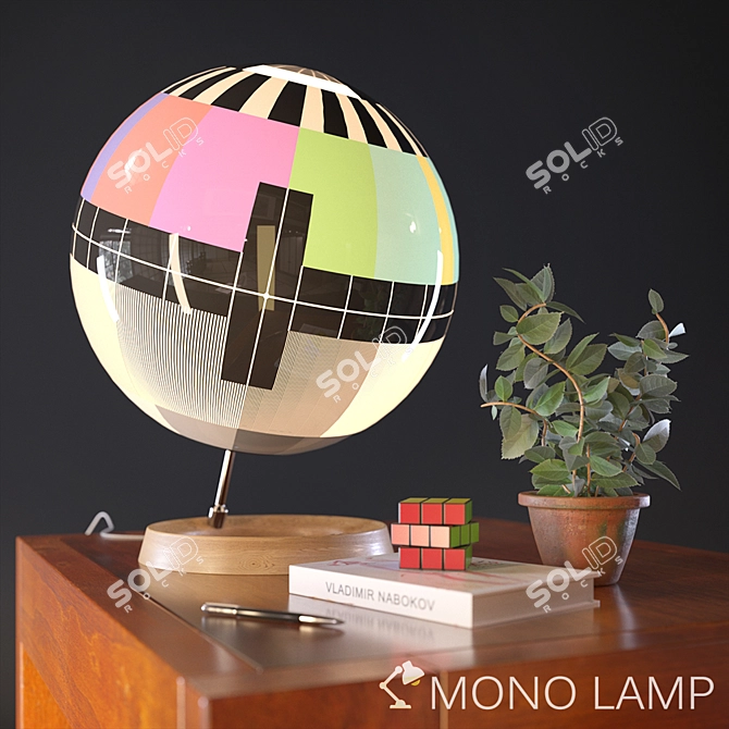 Modern TV Mono Lamp Fixture 3D model image 2