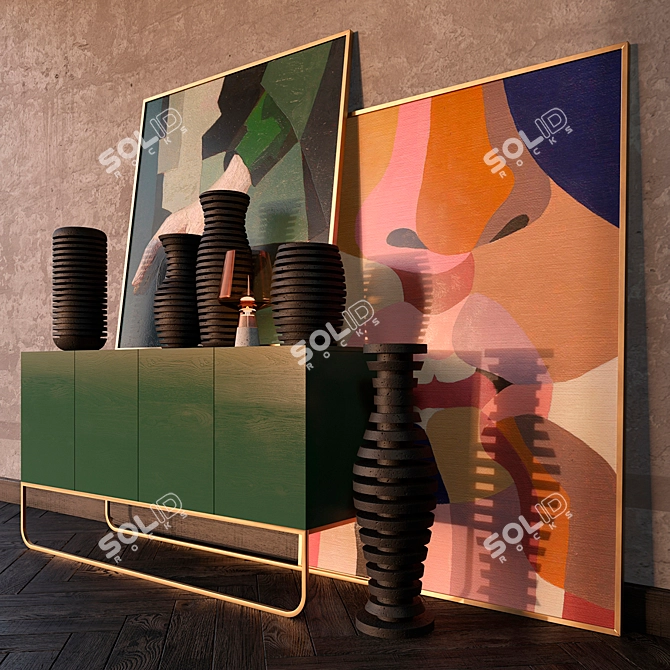 Artistic Vase Collection 3D model image 2