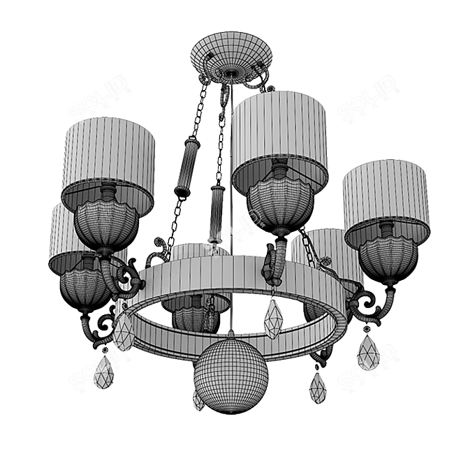 Nuare 6: Sleek and Chic Pendant Light 3D model image 3