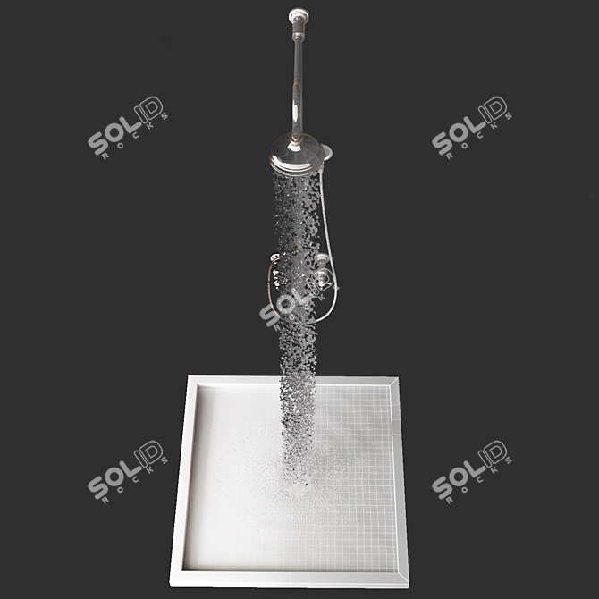 Schein Double Shower Wall Mixer 3D model image 2