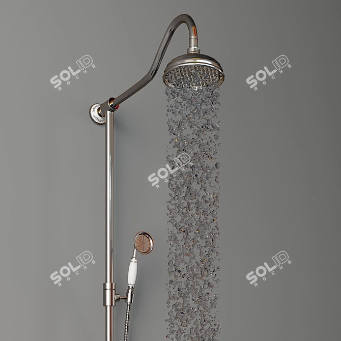 Schein Double Shower Wall Mixer 3D model image 3