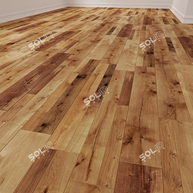 Rustic Oak Laminate Flooring 3D model image 1