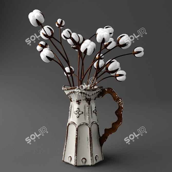 Branches in Bloom Vase 3D model image 1