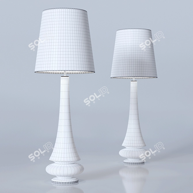 Spin Ceramic Table Lamp - Elstead Lighting 3D model image 2