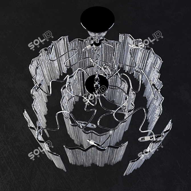 Handcrafted Glass and Metal Pendant Light by Brand van Egmond 3D model image 3