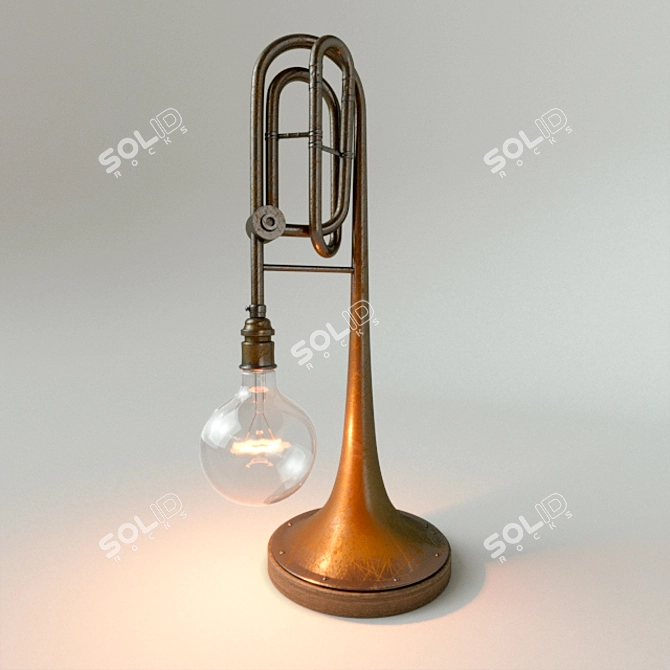 Title: Melodic Pipe Table Lamp 3D model image 1