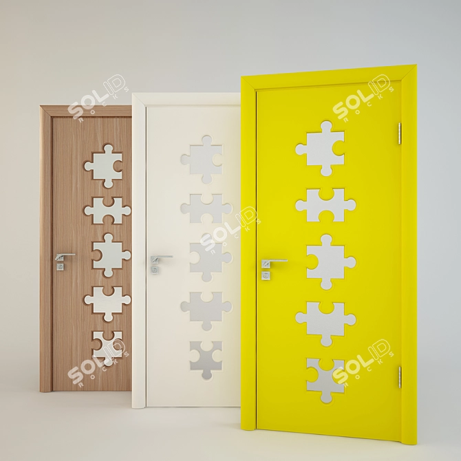 Custom Puzzle Doors: Stylish and Versatile 3D model image 1