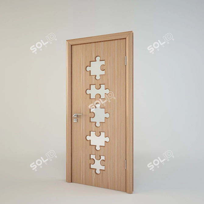 Custom Puzzle Doors: Stylish and Versatile 3D model image 2