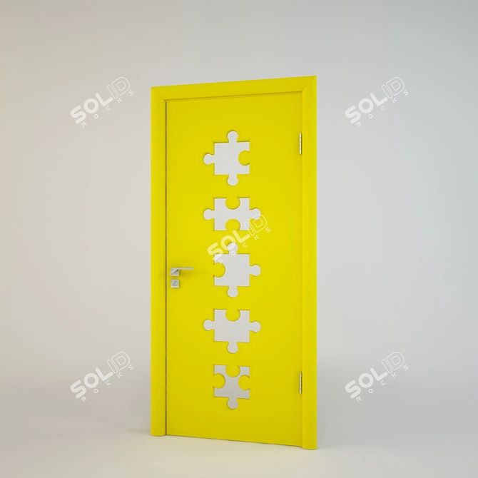 Custom Puzzle Doors: Stylish and Versatile 3D model image 3