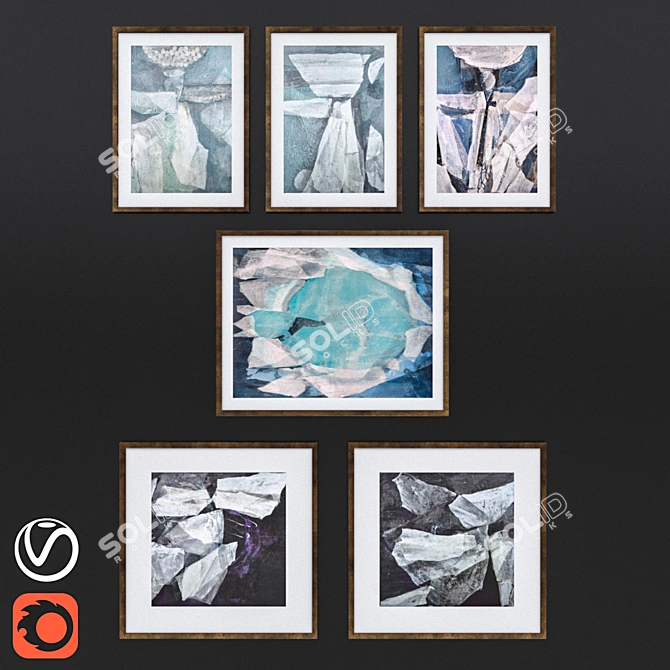 Contemporary Art Set - Modern Masterpieces 3D model image 1