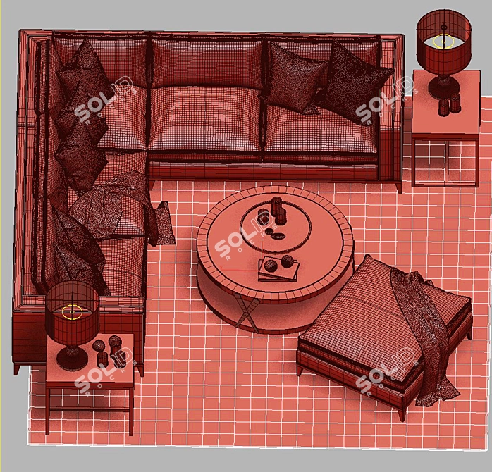 Deluxe Corner: The Ultimate Sofa 3D model image 2