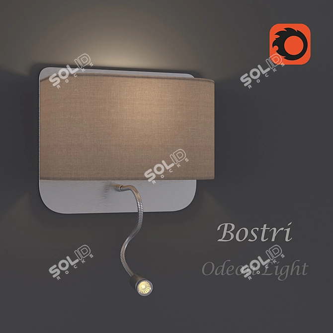 Flexible Wall Lamp with Reading Lights 3D model image 2