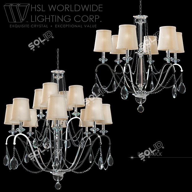 Elegant Innsbruck Chandelier 3D model image 1