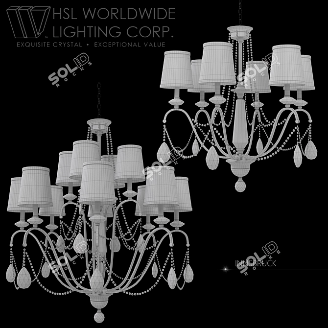 Elegant Innsbruck Chandelier 3D model image 2