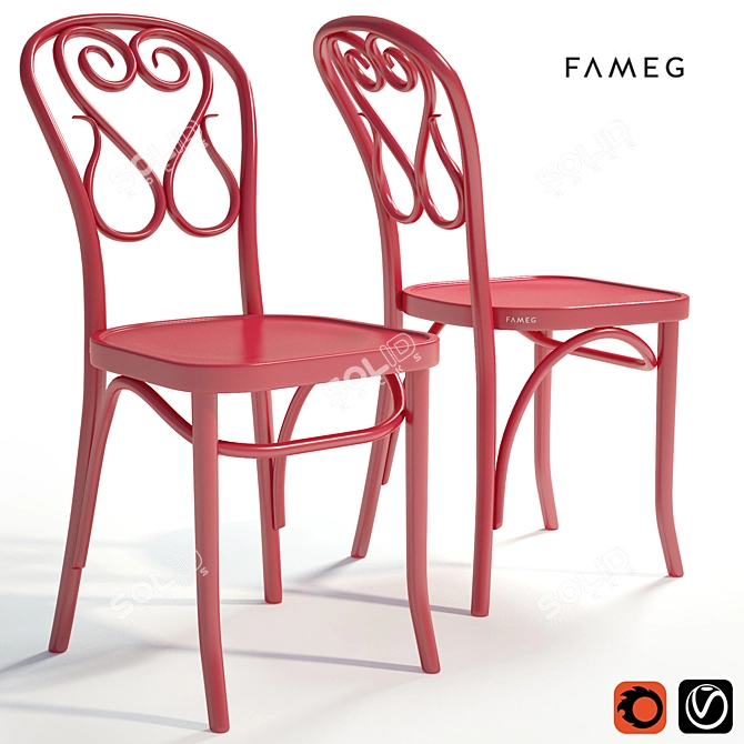 FAMEG A4 Vienna Chair: Classic Elegance 3D model image 1