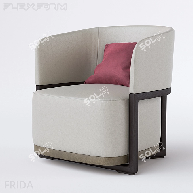 Luxury Armchair by Flexform 3D model image 1