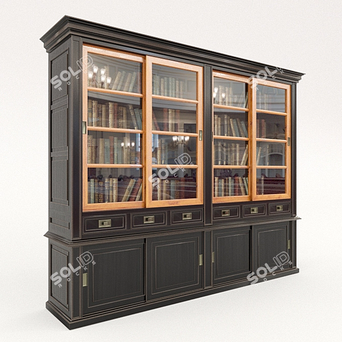 Keywest Duet Bookcase - Elegant and Versatile 3D model image 2