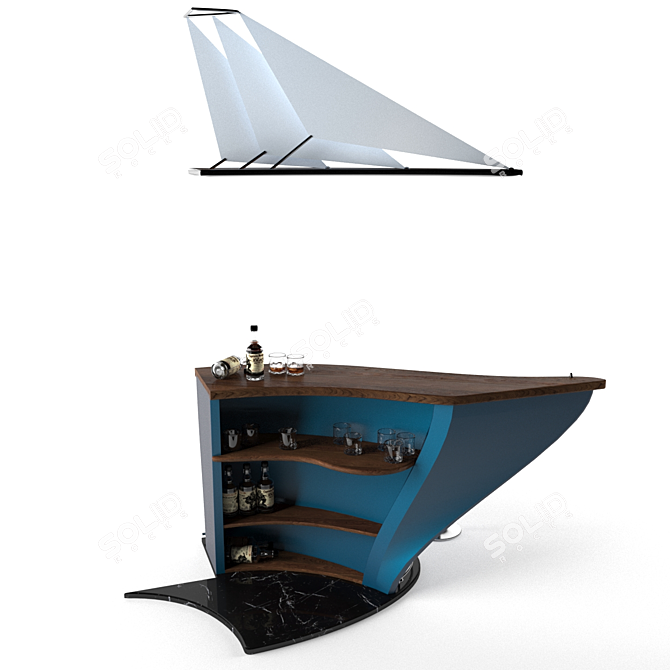 Title: Floating Bar Oasis 3D model image 2