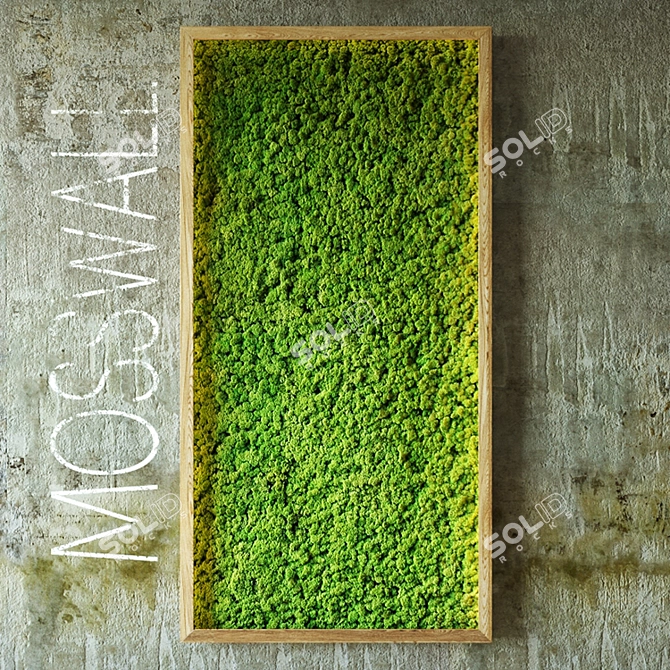 Vertical Green Wall - Natural Moss 3D model image 1
