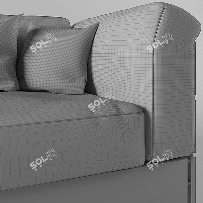 Handcrafted Sofa: Exquisite Comfort 3D model image 2