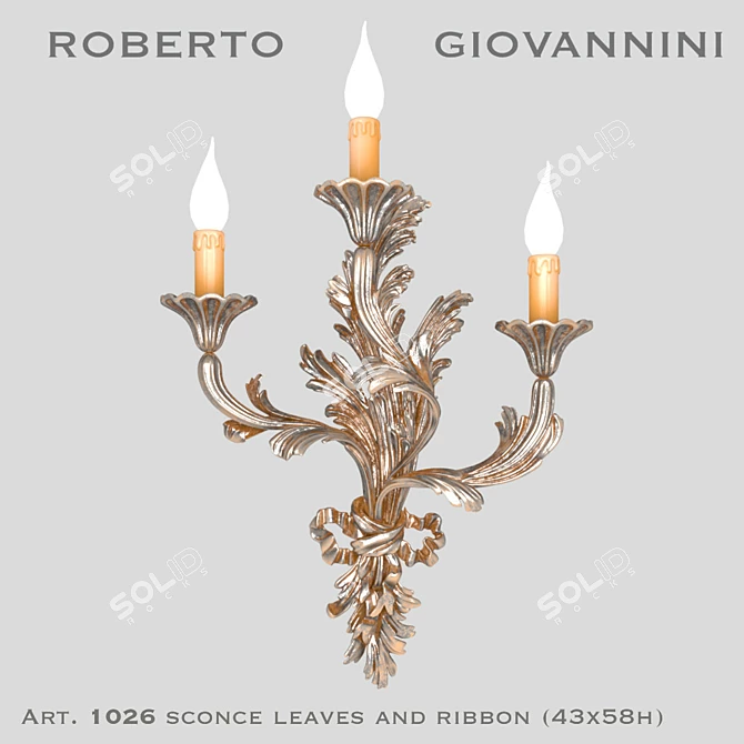 Leafy Elegance Sconces - Roberto Giovannini 3D model image 1
