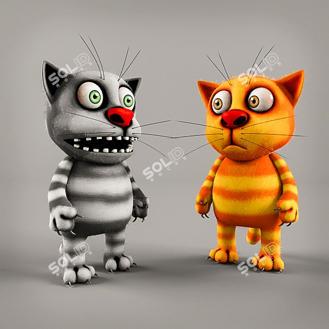 LozhkinKot: Charming Art Character 3D model image 1