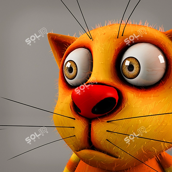 LozhkinKot: Charming Art Character 3D model image 2