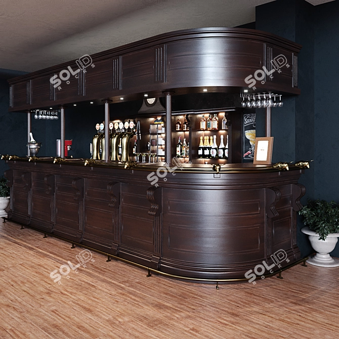 Corona Render 1.5 PBR Bar 3D model image 1