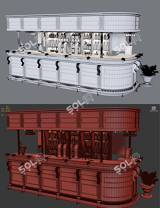 Corona Render 1.5 PBR Bar 3D model image 3