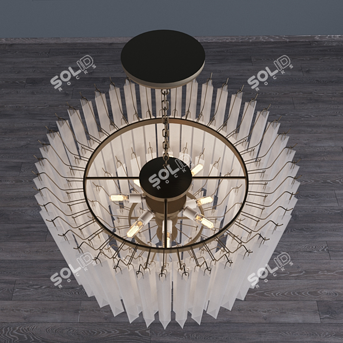 Elegant Eichholtz Nova Chandelier 3D model image 2