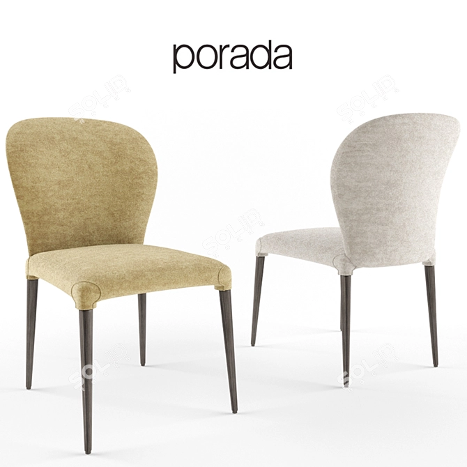 Elegant Astrid Chair by Porada 3D model image 2