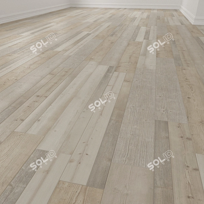 Title: Rustic Pine Laminate Flooring 3D model image 1