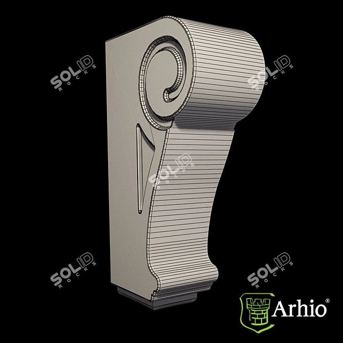 Title: Elegant AKR53-1 Bracket 3D model image 2