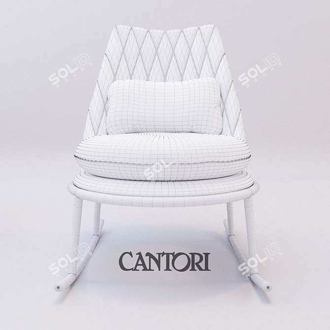 Luxurious Cantori Aurora Armchair 3D model image 2