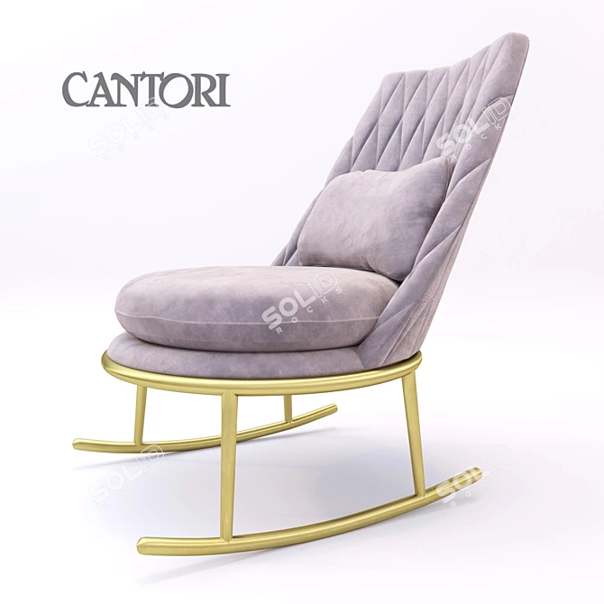 Luxurious Cantori Aurora Armchair 3D model image 3