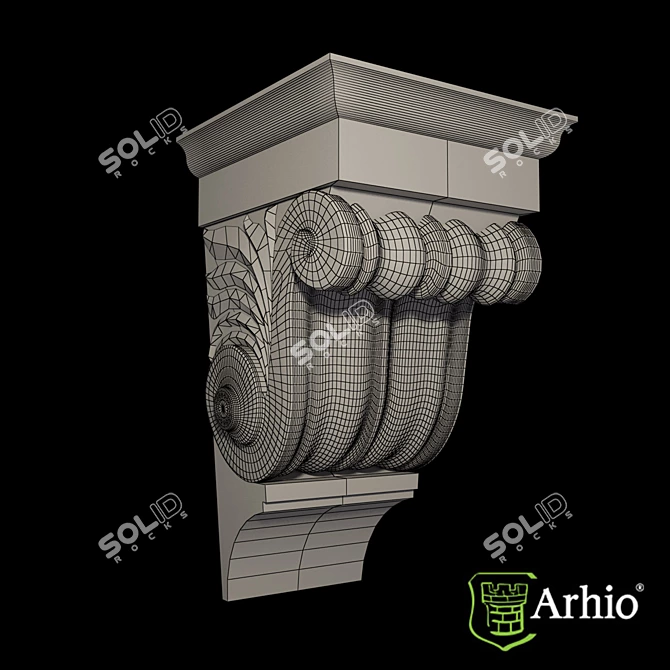 Title: AKR83-1 Bracket: Superior Architectural Element 3D model image 2