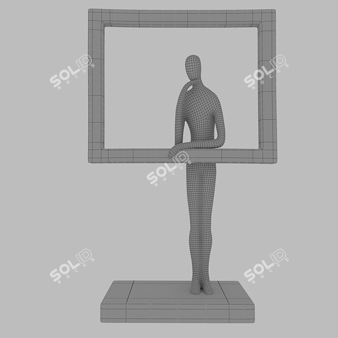 Title: Serene Contemplation Figurine 3D model image 3