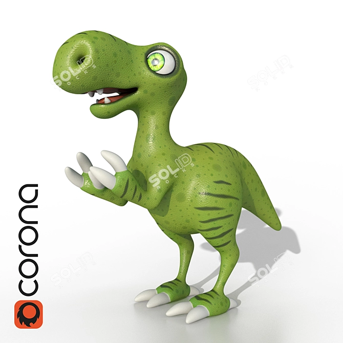 Roaring Rex Toy Dinosaur 3D model image 1