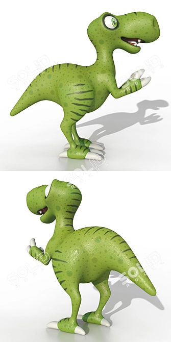 Roaring Rex Toy Dinosaur 3D model image 2