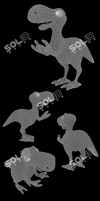 Roaring Rex Toy Dinosaur 3D model image 3