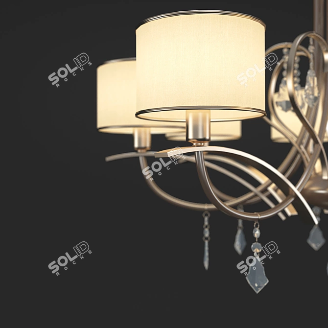 Elegant Crystal Chandelier 3D model image 2