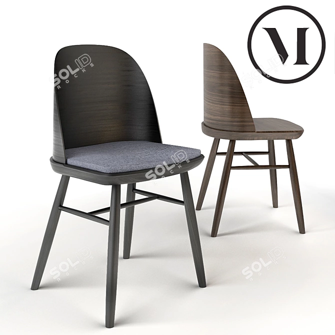 Sleek Synnes Dining Chair: Elegant Basel Design 3D model image 1