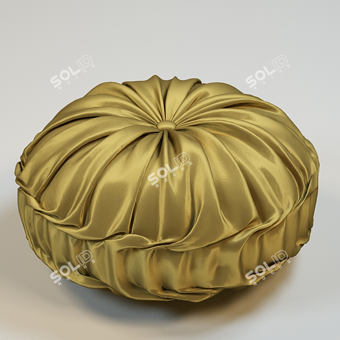 Luxury Metallic Decorative Pillow 3D model image 2