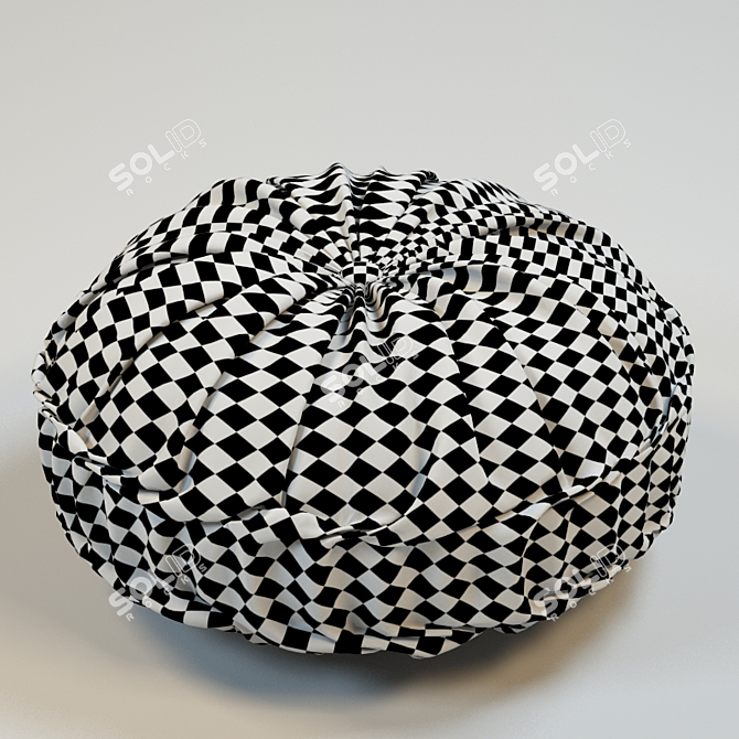 Luxury Metallic Decorative Pillow 3D model image 3