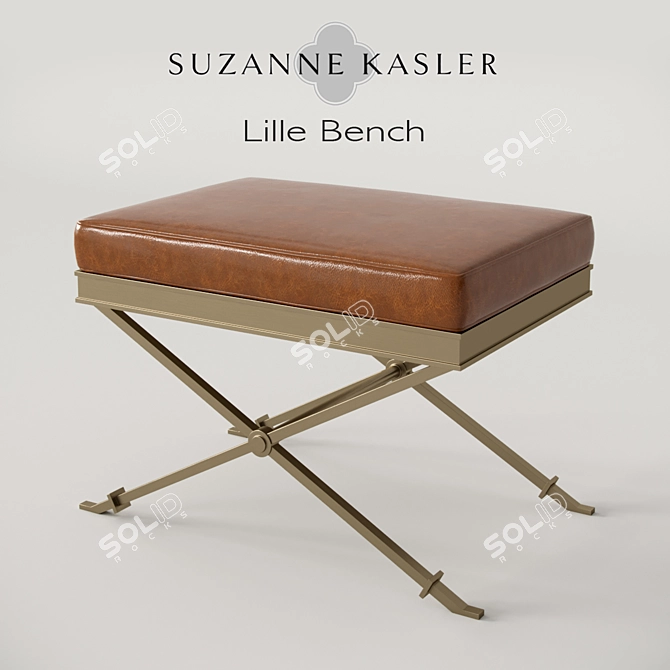 Elegance Personified: Lille Bench by Suzanne Kasler 3D model image 1