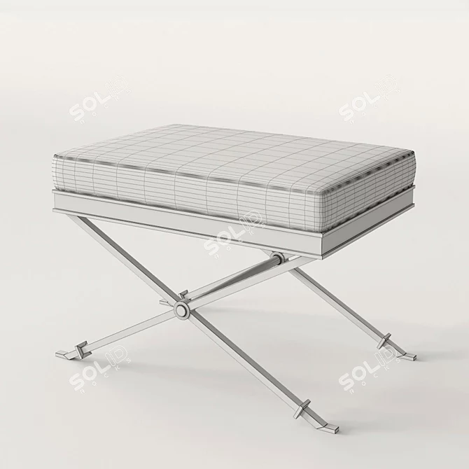 Elegance Personified: Lille Bench by Suzanne Kasler 3D model image 2
