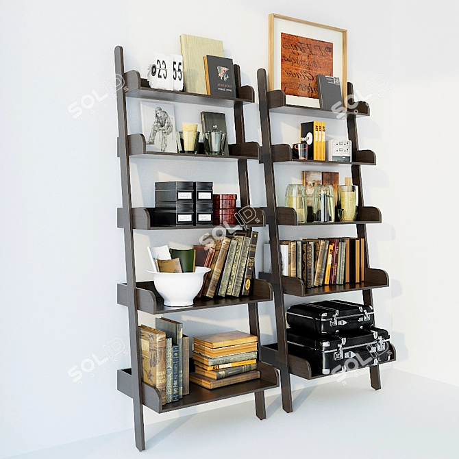 Stylish Decorative Shelves 3D model image 1