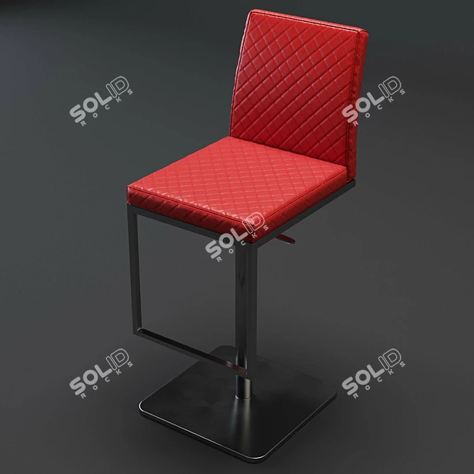 Sleek Folsum Bar Stool: Premium 3D Model 3D model image 1