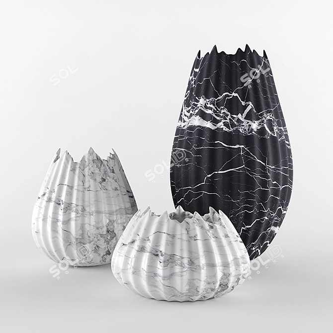 Modern Design Vases 3D model image 1