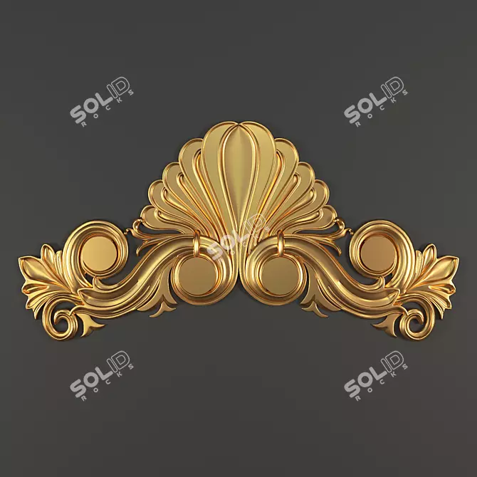 Elegant Lepnina Molding 3D model image 1